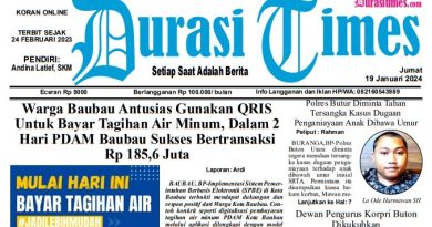 cover, Koran Online Durasi Times, Edisi 19 Januari 2024
