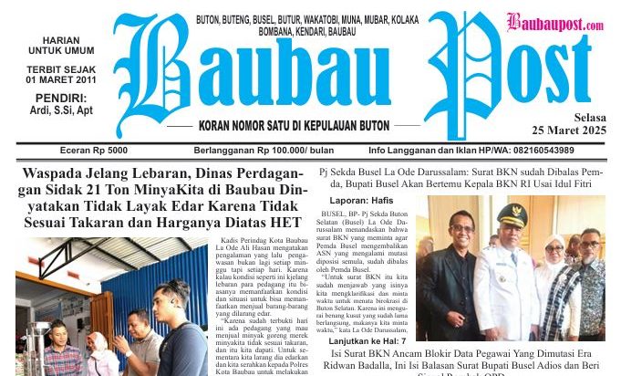 Koran Online Harian Baubau Post Edisi 25 Maret 2025