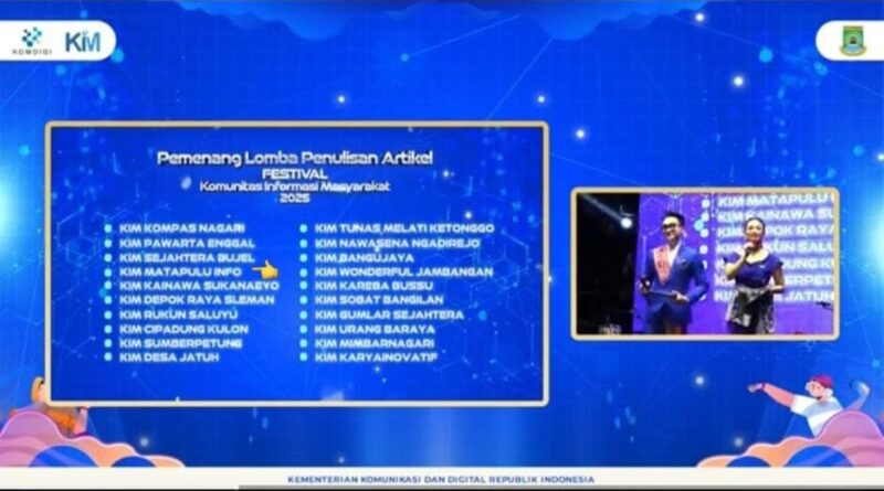 KIM Matapulu dan Kainawa Baubau Sabet Penghargaan KIM FEST Tingkat Nasional