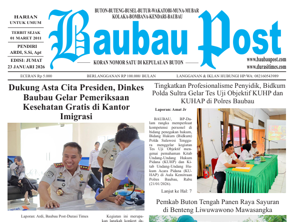 Koran Online Baubau Post Edisi 23 Januari 2026