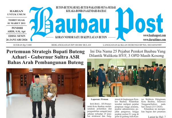 Koran Online Baubau Post Edisi 26 Januari 2026