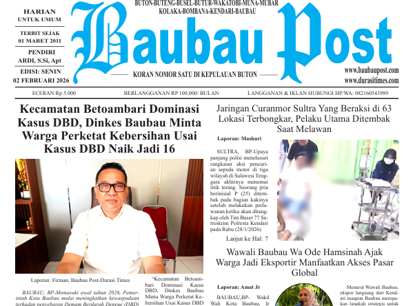 Koran Online Baubau Post Edisi 02 Februari 2026