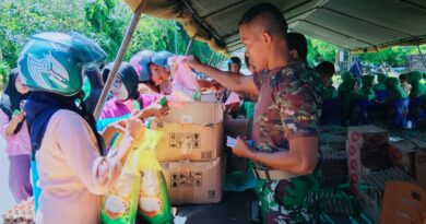 Kodim 1413 Buton Gelar Bazar Ramadan, Sediakan Ribuan Sembako Murah bagi Warga, Tersedia 4 Ton Beras