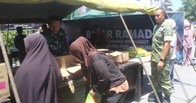 Kodim 1413 Buton Gelar Bazar Ramadan, Sediakan Ribuan Sembako Murah bagi Warga, Tersedia 4 Ton Beras