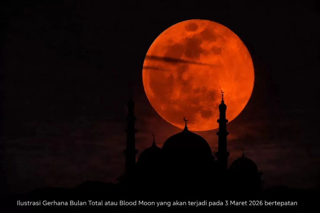 Ilustrasi, Gerhana Bulan Total 3 Maret 2026 Dipastikan Tampak di Indonesia, Wilayah Timur Paling Jelas, Yuk Catat Waktu dan Durasi Gerhananya