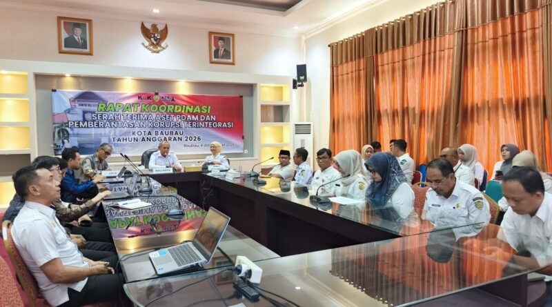 KPK Tinjau Kesiapan PDAM Baubau Ambil Alih Aset PDAM Buton, Wali Kota Baubau H Yusran Fahim Dorong Penyelesaian Aset