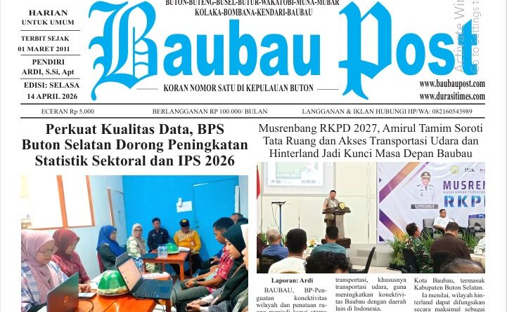 Koran Online Baubau Post Edisi 14 April 2026