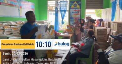 Bulog Baubau Rampungkan Distribusi Beras 20 Kg dan Minyak 4 Liter ke 3.857 PBP di Kecamatan Wolio