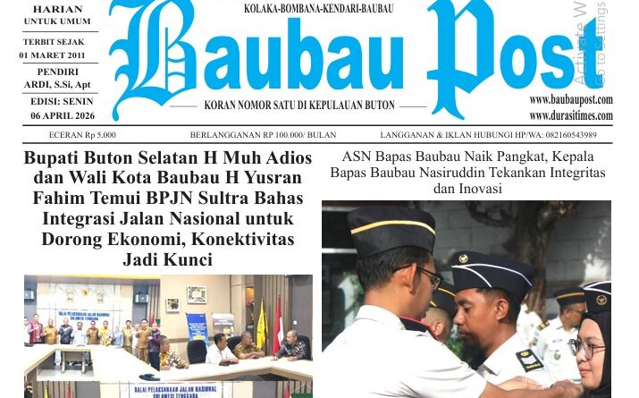 Koran Online Baubau Post Edisi 06 April 2026