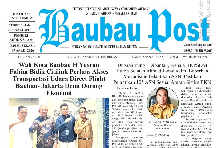 Koran Online Baubau Post Edisi 07 April 2026