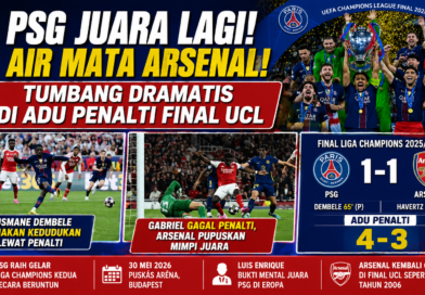PSG Pertahankan Gelar Liga Champions Setelah Kalahkan Arsenal Lewat Adu Penalti