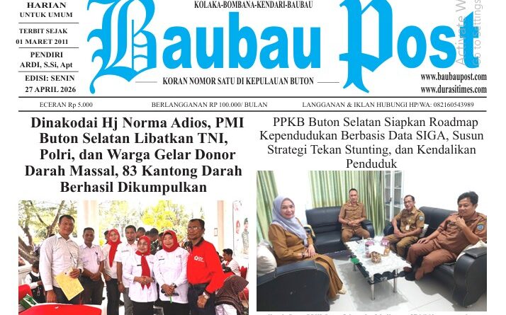 Koran Online Baubau Post Edisi 27 April 2026