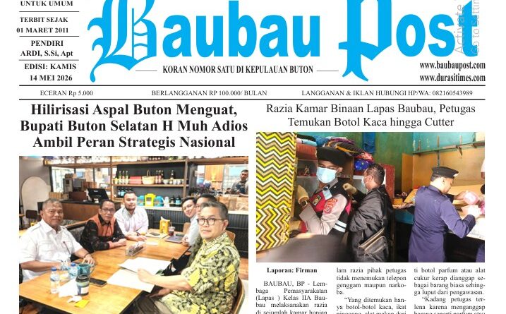 Koran Online Baubau Post Edisi 14 Mei 2026