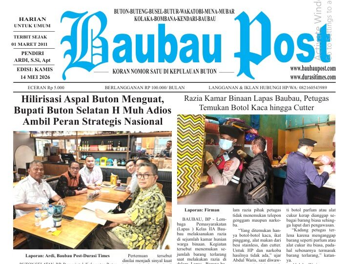 Koran Online Baubau Post Edisi 14 Mei 2026