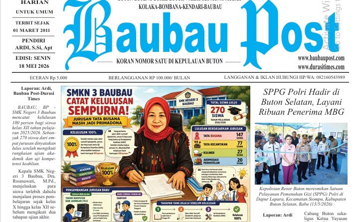 Koran Online Baubau Post Edisi 18 Mei 2026