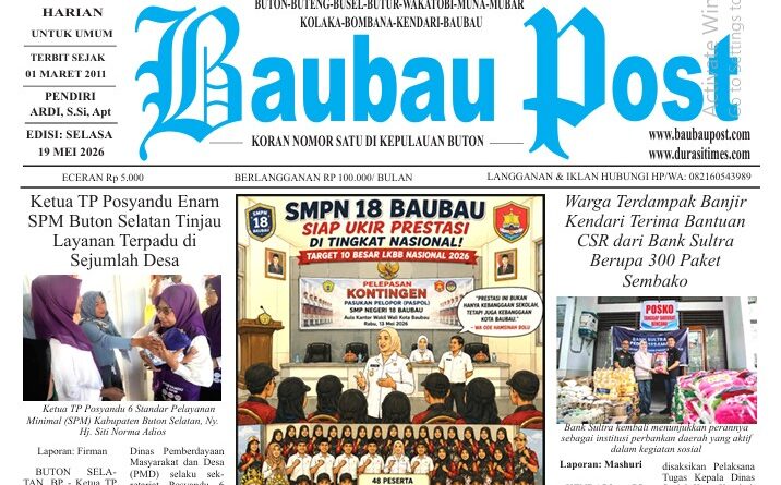 Koran Online Baubau Post Edisi 19 Mei 2026