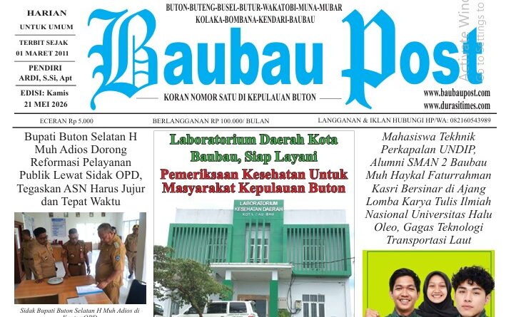 Koran Online Baubau Post Edisi 21 Mei 2026
