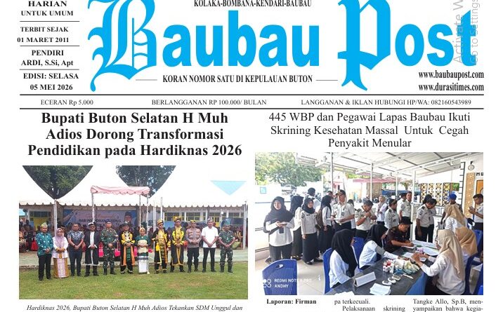 Koran Online Baubau Post Edisi 05 Mei 2026