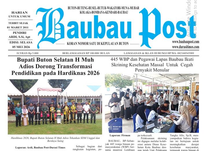 Koran Online Baubau Post Edisi 05 Mei 2026