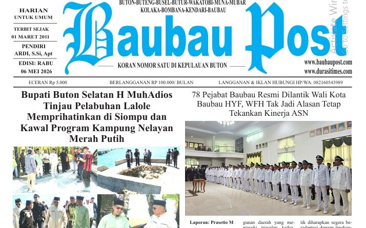 Koran Online Baubau Post Edisi 06 Mei 2026