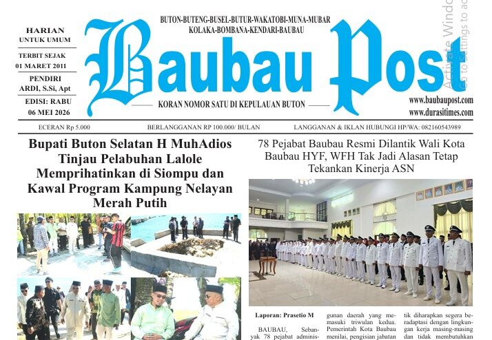 Koran Online Baubau Post Edisi 06 Mei 2026