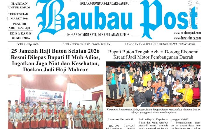 Koran Online Baubau Post Edisi 07 Mei 2026