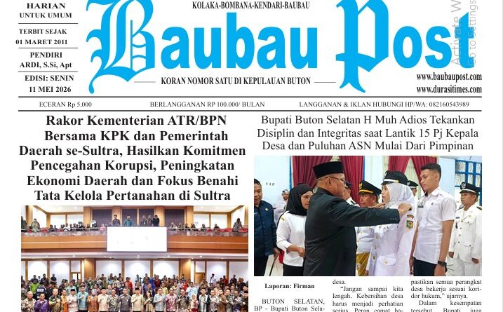 Koran Online Baubau Post Edisi 11 Mei 2026