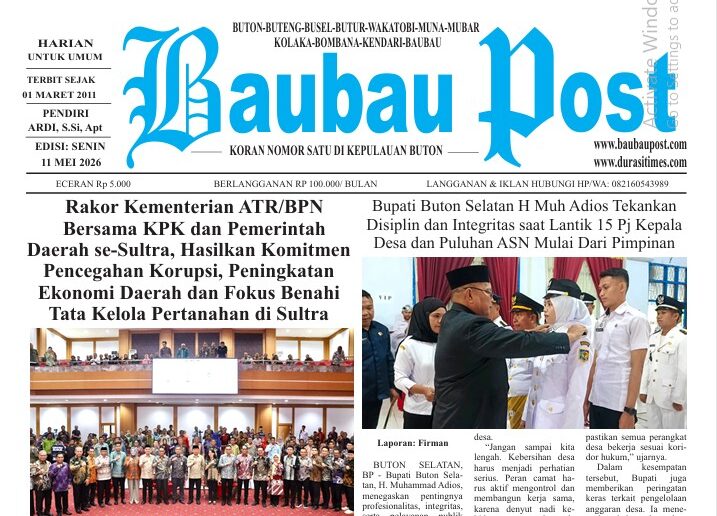 Koran Online Baubau Post Edisi 11 Mei 2026