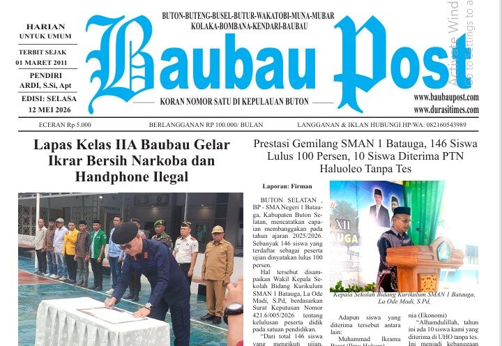 Koran Online Baubau Post Edisi 12 Mei 2026