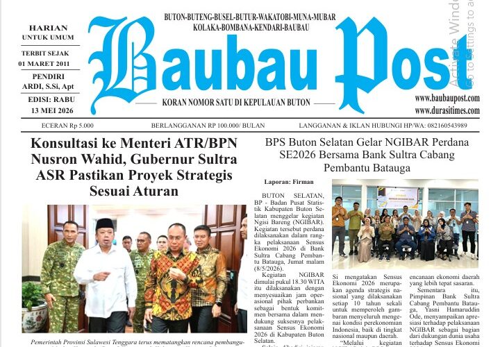 Koran Online Baubau Post Edisi 13 Mei 2026 1 Koran Online Baubau Post Edisi 13 Mei 2026