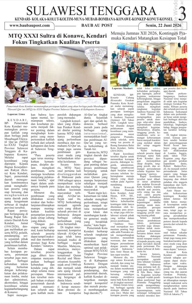 Koran Online Baubau Post Edisi 22 Juni 2026 4 03 11
