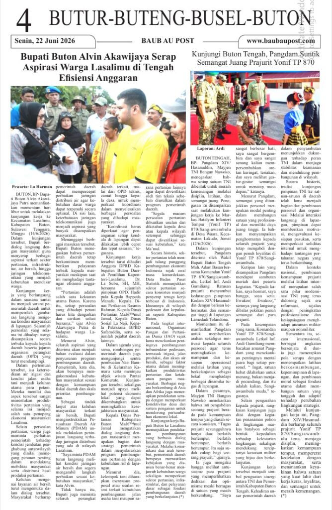 Koran Online Baubau Post Edisi 22 Juni 2026 5 04 10