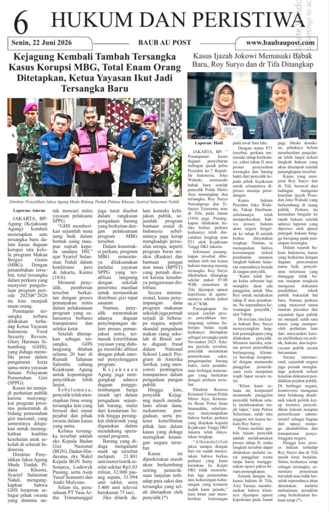 Koran Online Baubau Post Edisi 22 Juni 2026 7 06 10