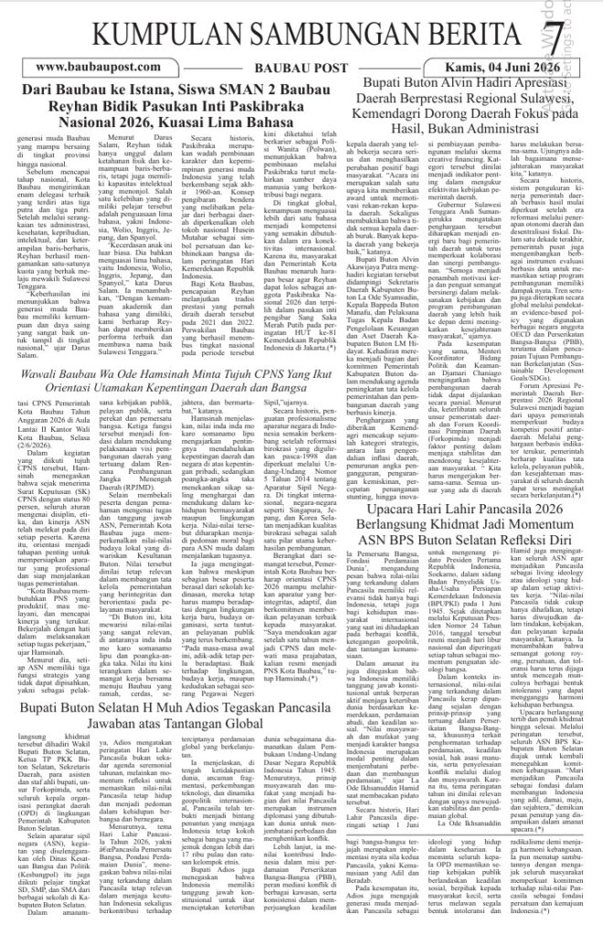 Koran Online Baubau Post Edisi 04 Juni 2026 8 07 2