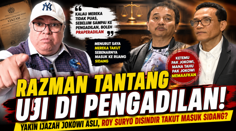 Razman Dorong Polemik Ijazah Jokowi Diselesaikan Melalui Pengadilan
