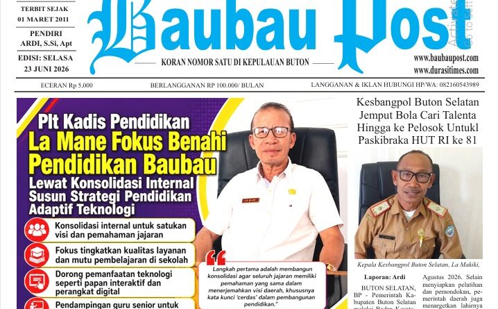 Koran Online Baubau Post Edisi 23 Juni 2026