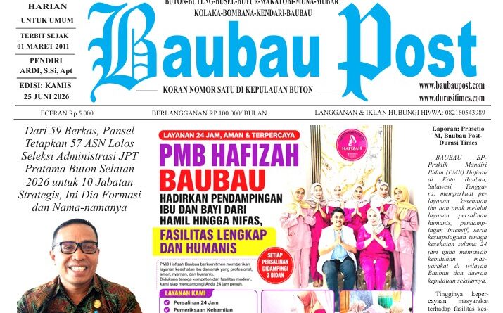 Koran Online Baubau Post Edisi 25 Juni 2026