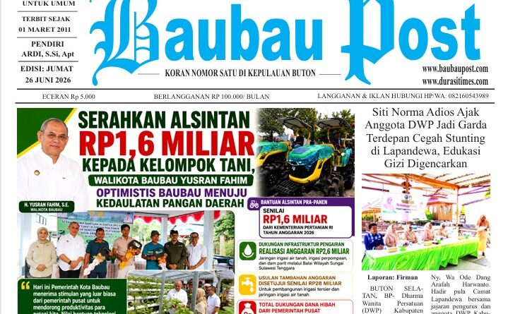 Koran Online Baubau Post Edisi 26 Juni 2026