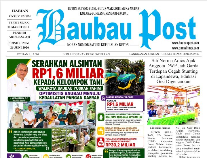 Koran Online Baubau Post Edisi 26 Juni 2026
