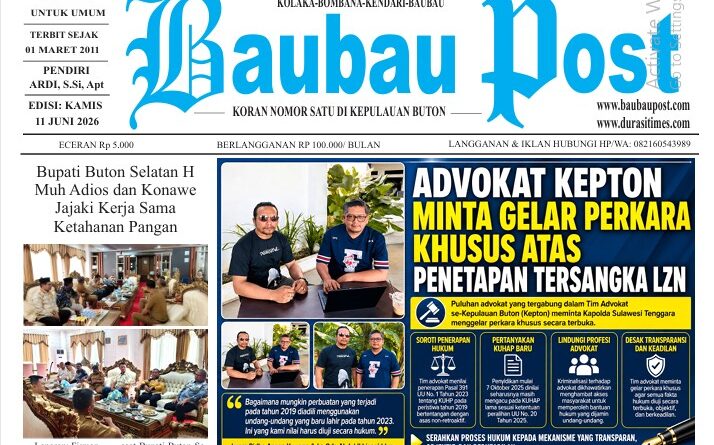 Koran Online Baubau Post Edisi 11 Juni 2026