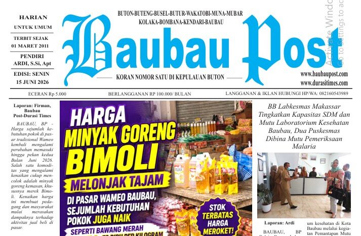 Koran Online Baubau Post Edisi 15 Juni 2026 1 Koran Online Baubau Post Edisi 15 Juni 2026