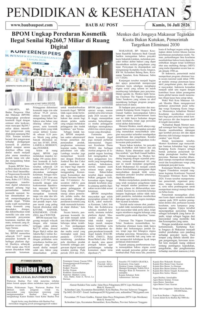 Koran Online Baubau Post Edisi 16 Juli 2026 6 05 3