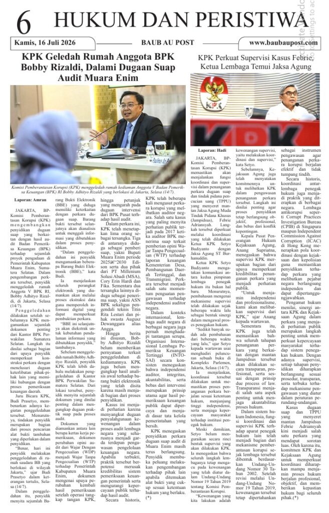 Koran Online Baubau Post Edisi 16 Juli 2026 7 06 3
