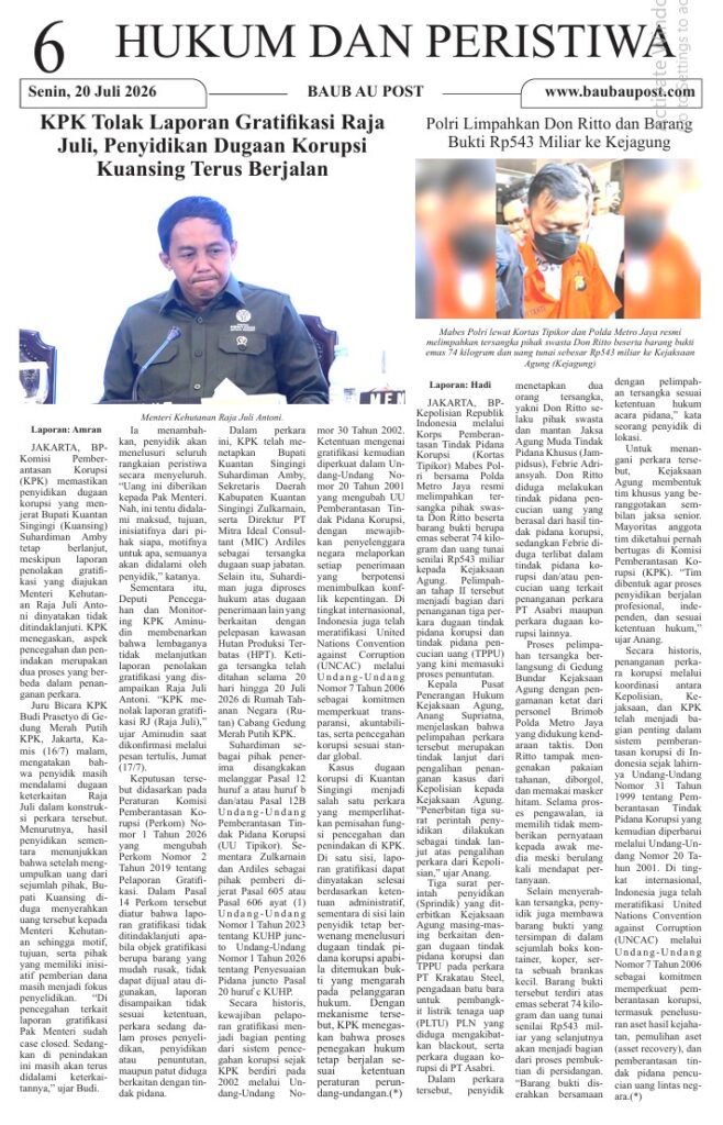 Koran Online Baubau Post Edisi 20 Juli 2026 7 06 4