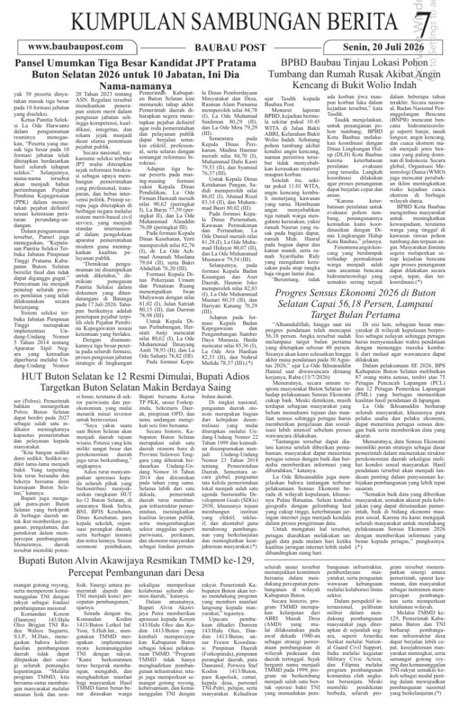 Koran Online Baubau Post Edisi 20 Juli 2026 8 07 4
