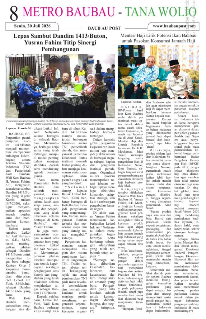 Koran Online Baubau Post Edisi 20 Juli 2026 9 08 4