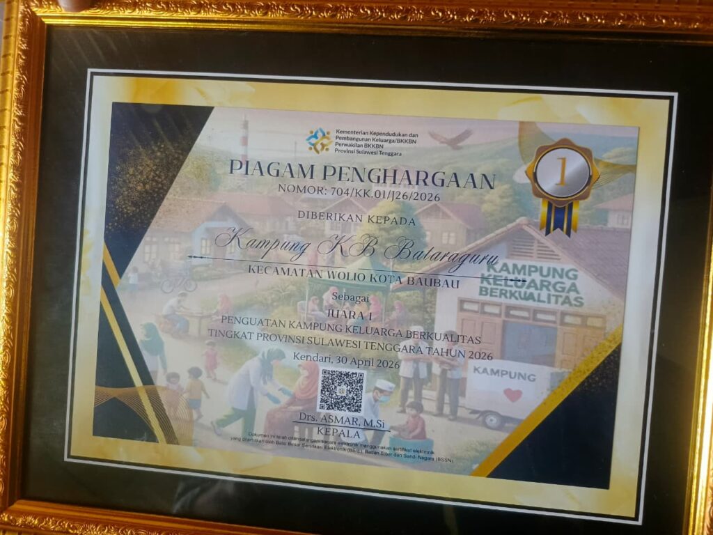 Kampung KB Jadi Andalan, Baubau Borong Dua Penghargaan Tingkat Sultra 3 2 4