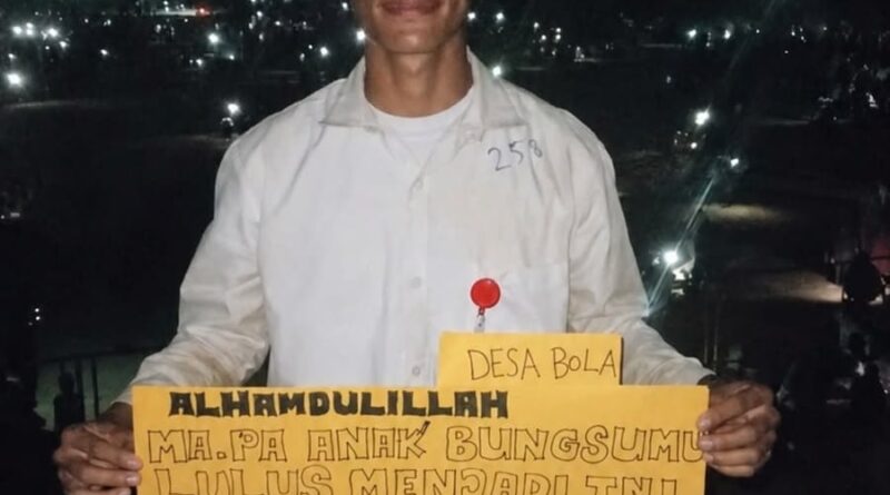 Kasuami, Air Mata, dan Doa, Ketika Harapan Seorang Ibu Bertemu Kepedulian Bupati H Muh Adios, Anak Petani Desa Bola di Buton Selatan Akhirnya Menjemput Mimpi Menjadi Prajurit TNI