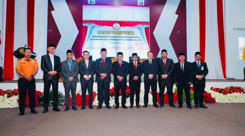 Rapat Paripurna HUT RI, Walikota Baubau H Yusran Tekankan Pembangunan Tepat Mutu dan Sasaran, Ajak DPRD Kawal Pembangunan dan Simak Pidato Kenegaraan Presiden