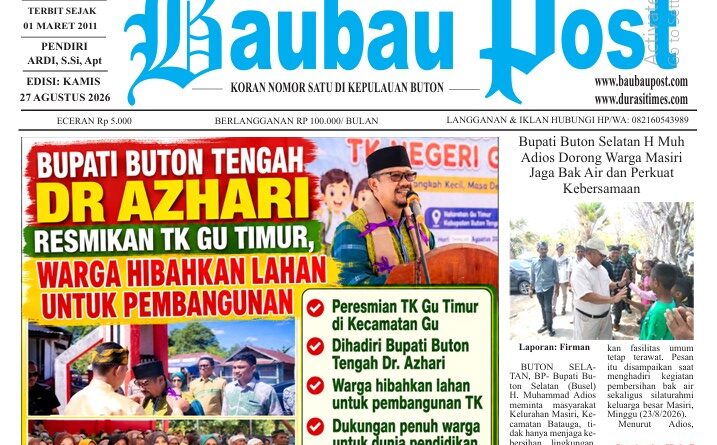 Koran Online Baubau Post Edisi 27 Agustus 2026
